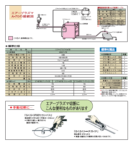 ダイヘン　エアプラズマ切断機　A-70