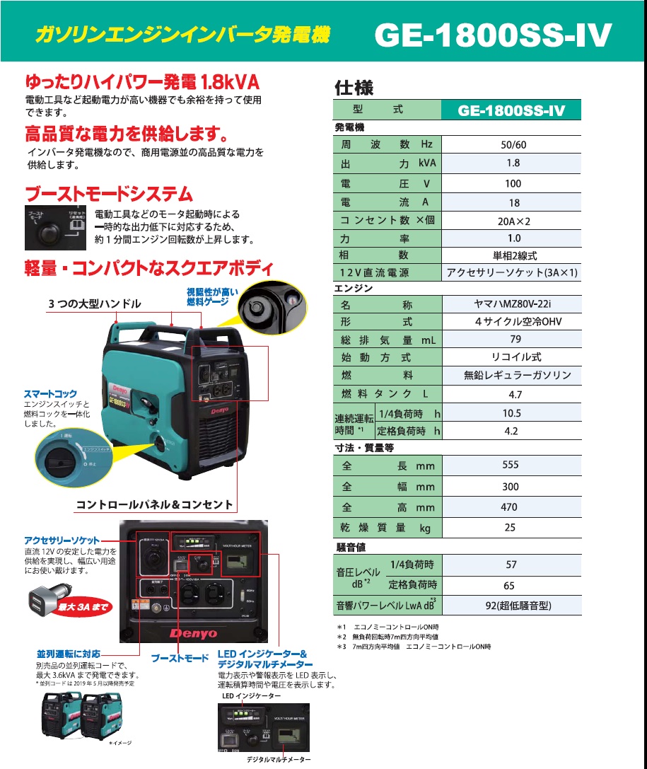 デンヨー　ガソリン発電機