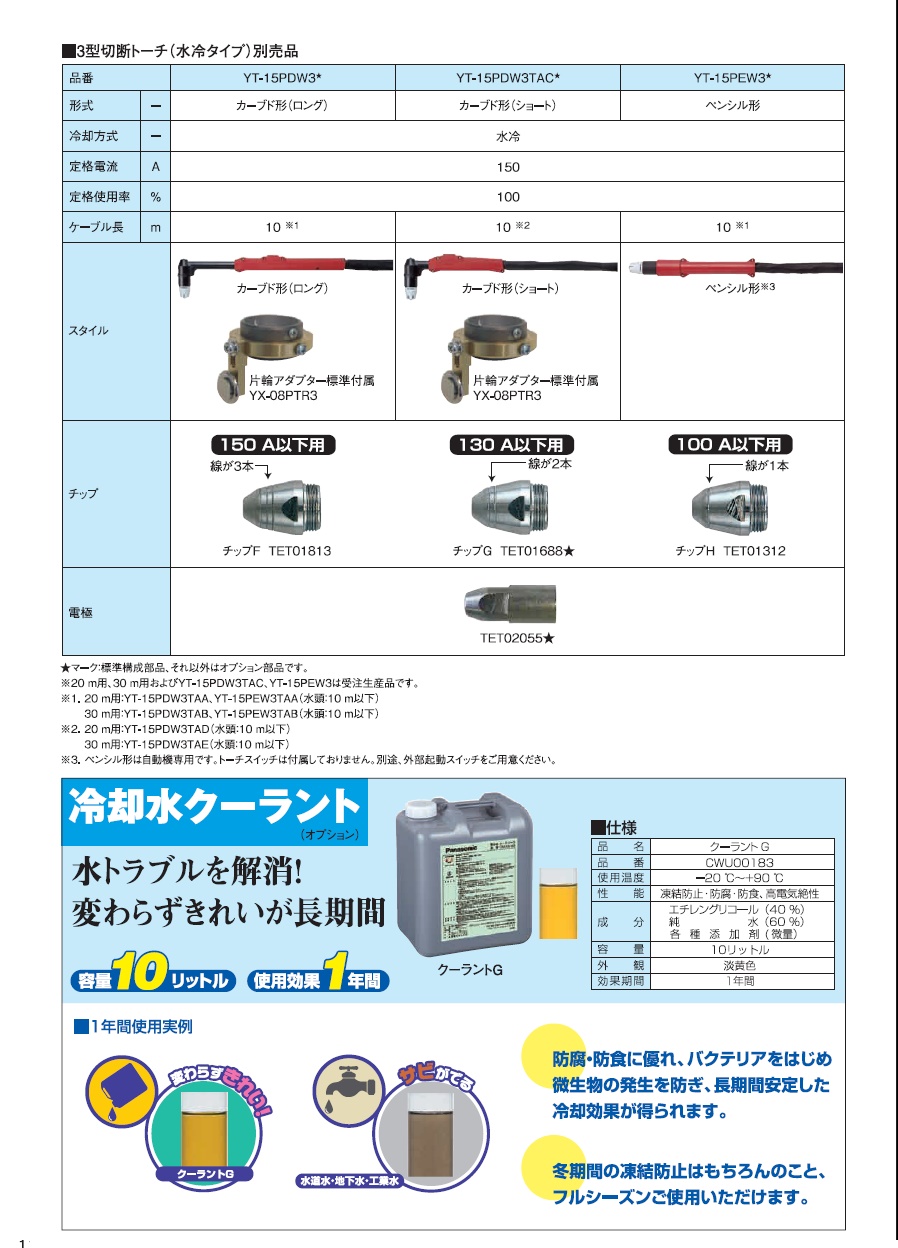 パナソニック　プラズマ切断機部品