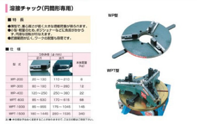 マツモト機械　溶接チャック